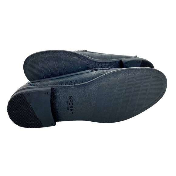 Sperry Leather Penny Loafer Womens 9.5 Seaport Flats Black Slip On Comfort Mocs - Picture 8 of 11